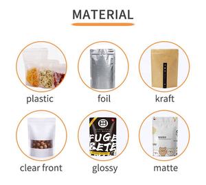 Sachet personnalisé imprimé à fond plat, refermable sur 3 côtés, en papier kraft recyclable et feuille <span class=keywords><strong>d</strong></span>'aluminium, pour l'emballage alimentaire <span class=keywords><strong>de</strong></span> bœuf séché - Product Image 5