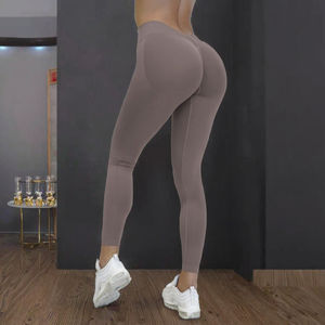 Leggings Deportivos con Logotipo Personalizado para Mujer, Pantalones de Yoga Sin Costuras, Cintura Elástica, Efecto Levanta Glúteos, Control de Abdomen, para Fitness, Gimnasio y Running - Product Image 3