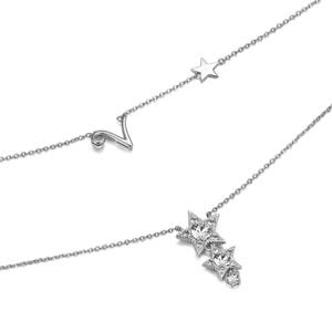 Collar Starlight gemelo personalizable con plata 925 chapada en oro y collares de cristal de lujo de cristal austriaco - Product Image 5