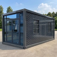 Maison conteneur SKYLINE à prix abordable, livrée en kit, capacité 18 unités/40HQ, prête à l'emploi, installation rapide, maisonnette préfabriquée, bureau, boutique