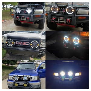 Đèn <span class=keywords><strong>LED</strong></span> Off Road OVOVS 9 inch 13000LM 148W, độ sáng cao thấp, đèn viền DRL, chống nước, dành cho xe Jeep, SUV, UTV, xe bán tải - Product Image 6