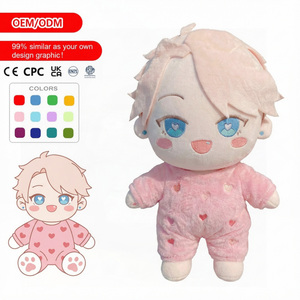 Jouets en peluche personnalisés, design de poupée, monstre à poils éproussés en veste en jean, cadeaux pour événements de bibliothèque, porte-clés en peluche personnalisé, <span class=keywords><strong>jouet</strong></span> boîte mystère - Product Image 3