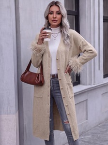 <span class=keywords><strong>Cardigan</strong></span> Lungo da Donna in Maglia Spessa a Maniche Lunghe, Maglione Lavorato a Maglia a Mezza Lunghezza con Apertura Frontale, Modello Ampio - Product Image 5