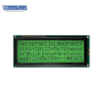 Módulo de Matriz de Puntos COB MTB2004C 2004, 20*4 Puntos, HD44780 STN, Pantalla LCD Monocromática de Caracteres, Microtech Y/G, Retroiluminación CN;GUA, Área Activa