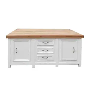 Best Selling Outdoor Wedding Banquet Assembled Solid Wood Buffet Counter White Cabinet Sideboard