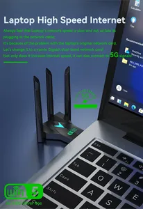 600Mbps/1300Mbps <span class=keywords><strong>Wifi</strong></span> <span class=keywords><strong>USB</strong></span> <span class=keywords><strong>Adapter</strong></span> Dual Band 2.4G/5GHz USB3.0 tốc độ cao 802.11ac 4-Anten thu không dây điều khiển miễn phí - Product Image 5