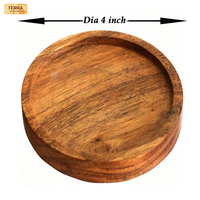 Sous-verres en bois naturel en gros pour usine, avec logo gravé au laser, sous-verres ronds vierges personnalisables pour boissons