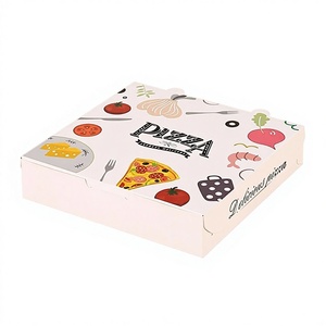 Scatola per Pizza 6/7/8/9/10 Pollici con Motivi Cartoon, Contenitore Rettangolare per Asporto di Frutta, Verdura e Waffle - Product Image 6