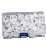 Attaches murales plates en plastique pour câbles électriques, de 5 mm à 22 mm, pour la fixation de fils et câbles – Vente en gros