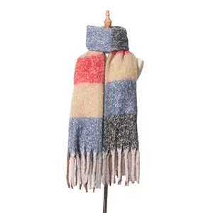 Autunno e inverno lungo spesso nappa sciarpa cerchio sabbia Pashmina sciarpa scialle per le donne di lusso