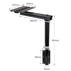 Patas de mesa negras para ahorro de espacio ajustable en altura para RV, caravana, barco, caravana, <span class=keywords><strong>furgoneta</strong></span>, <span class=keywords><strong>accesorios</strong></span>, remolque de viaje - Product Image 5
