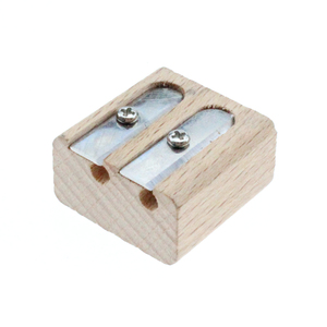 Sacapuntas de Madera Ecológico con Certificación FSC, Sacapuntas de 2 Orificios con Logotipo Personalizado para Afilar <span class=keywords><strong>Lápices</strong></span> - Product Image 3