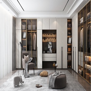 <span class=keywords><strong>Armoire</strong></span> Walk-in Moderne en Bois Clair Préassemblée avec Mobilier de Chambre Écologique et Grande Capacité - Product Image 1