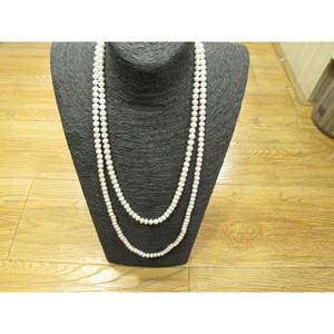 Cultured Pearl Sweater Chain 7-8mm AA Grade Round Freshwater Pearl <b>Long</b> <b>Necklace</b> Women's Everyday Wear Multi-Strand 90cm 100cm - Product Image 2