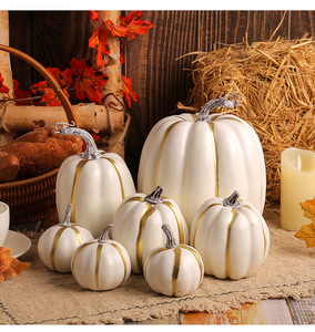 Pequeñas Calabazas de Espuma Realistas para Decoración del Hogar, Halloween, Acción de Gracias, Bodas, Mesa Interior, Cosecha de Otoño, Vegetales Artificiales - Product Image 4