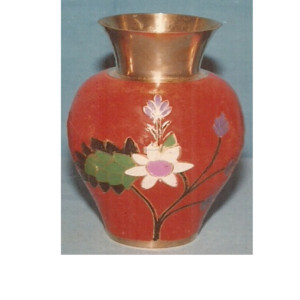 Indian Wholesale Brass Cast Flower Pot Hand Crafted Metal Flower <b>Vase</b> With <b>Engraving</b> Design - Product Image 2