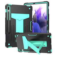 Funda protectora de silicona para tableta de 3 capas a prueba de golpes con soporte en forma de T para Samsung Galaxy Tab S7 FE 12,4 pulgadas 2022