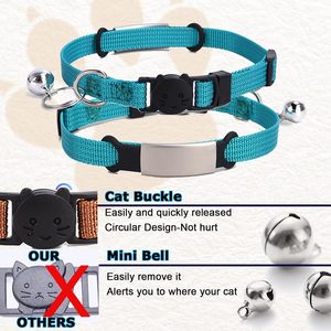 <span class=keywords><strong>Collare</strong></span> personalizzato personalizzato Pet Tag con campana di lusso incisione Laser <span class=keywords><strong>nome</strong></span> ID Breakaway fibbia <span class=keywords><strong>cane</strong></span> gatto <span class=keywords><strong>collare</strong></span> in Nylon - Product Image 4