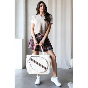 Bolsa de Tenis, Bolsa Deportiva para Raquetas de Tenis para Mujer, Estuche para Pickleball, Tenis y Squash, con Correa de Hombro a Rayas, Bolsa de Transporte para Raquetas - Product Image 5