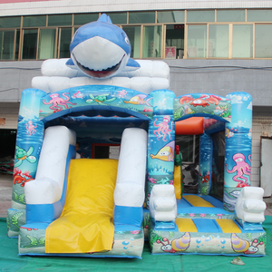Thương Mại Inflatable Bouncer Thư Bị Trả Lại Nhà Lâu Đài Combo Cá Mập Đại Dương Dưới Thế Giới Chủ Đề Cho Trẻ Em Cho Vườn Công Viên Thể Thao PVC - Product Image 6