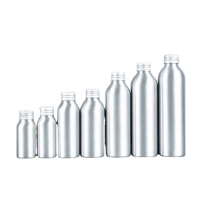 50-250ml Aluminum Bottle With Lid Cosmetic Refillable Bottles Silver Golden Lid Aluminum <b>Container</b> Travel Bottle - Product Image 3
