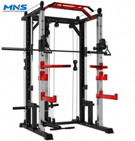 Rack de musculation multifonctionnel Smith Machine à prix abordable pour la maison, avec système de câbles croisés, pour squats et entraînement intérieur