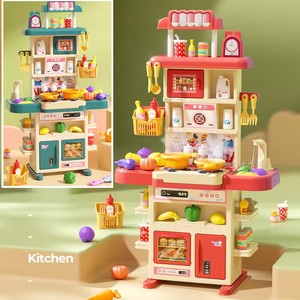 Ensemble de cuisine de haute qualité avec son et lumière, ensemble de jouets d'imitation, véritable jouet de cuisine, <span class=keywords><strong>vaisselle</strong></span> multifonctionnelle éducative pour enfants - Product Image 4