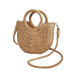 Women's Fashion Straw <b>Clutch</b> <b>Bag</b> Woven Tote with Polyester Lining Summer Beach Crossbody Purse for Vacation Party Casual Use - Product Image 1