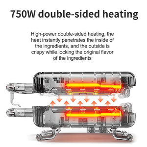 Macchina per Sandwich 8 in 1 Multifunzione Antiaderente per Uso Domestico, <span class=keywords><strong>Piastra</strong></span> per Panini e Grill SW047 - Product Image 4