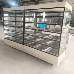 Cake Bread <b>Display</b> Showcase for Supermarkets Glass Plywood Material Custom Color and Size Lacquer Finish - Product Image 4