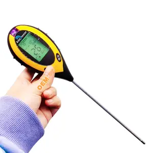 4 In 1 Digital Soil Ph Meter Tester Lcd Temperature Sunlight Ph Soil Moisture Meter Tester For Garden Plants And Awns