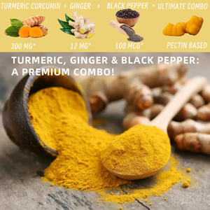 Gomitas Premium de Cúrcuma y Jengibre con Extracto de Pimienta Negra, Favorecen una Digestión Saludable y Promueven la Salud de las Articulaciones - Product Image 3