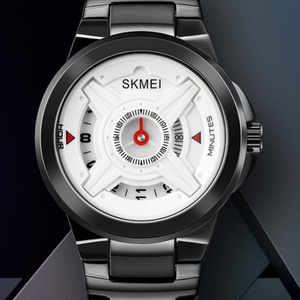 Montre à quartz pour homme Skmei 1699, design professionnel, concept de roue créative, loisirs, sport, personnalité, verre, alliage, aiguille, acier inoxydable - Product Image 3