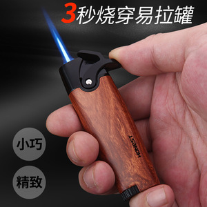 Encendedor de bolsillo JOFI mini, a prueba de viento, recargable con butano, para cigarros y cigarrillos, cuerpo de madera, ideal para regalo. - Product Image 2