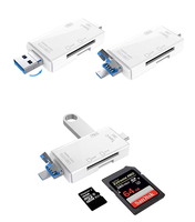 Station d'accueil multifonctionnelle avec lecteur de carte Type-C externe pour ordinateur portable, téléphone, tablette, adaptateur OTG TF/SD et clé USB