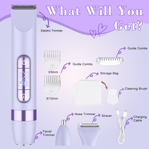 Tondeuse à cheveux électrique Hatteker, étanche, rechargeable par USB, épilateur pour femmes et hommes, épilation du visage et du corps - Product Image 5