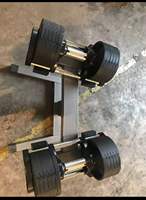 Ensemble d'haltères réglables 40 kg 24 kg en acier chromé, poignée à verrouillage de précision professionnelle, changement rapide en 1 seconde, équipement de gym à domicile