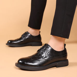 รองเท้าชุดโบรกสำหรับผู้ชายรองเท้าแบบผูกเชือกสไตล์ธุรกิจแบบทางการสำหรับฤดูใบไม้ผลิฤดูร้อน - Product Image 5