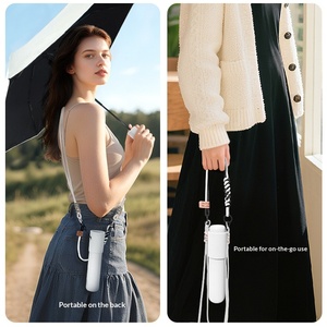 Parapluie compact ultraléger pliable en trois sections à 6 baleines, portable, manuel, double usage soleil/<span class=keywords><strong>pluie</strong></span>, protection solaire, personnalisable avec logo, pour le commerce transfrontalier - Product Image 2