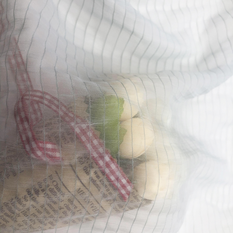 New style spring and summer High quality lightweight Stripes soft Fabric Plain weave t shirt dress fabric