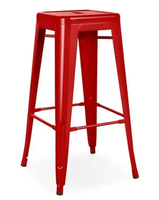Vente en gros d'usine, style industriel, tabourets carrés hauts, chaises de bar, chaises en métal, chaises de bar en métal, tabourets de bar