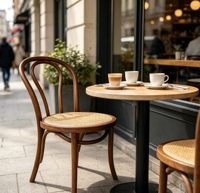 Chaise de salle à manger moderne en tissu tressé capitonnée, durable pour les petits espaces, salon, maison ou restaurants d'hôtel