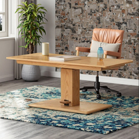 Table d'appoint de canapé réglable en hauteur - Espace spacieux pour les jambes - Bureau portable en bois style nordique - Fonctionnalités pliables et relevables pour salon