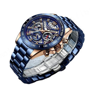 Reloj LIGE 8944 de Acero Inoxidable para Hombre, Marca de Lujo, Cronógrafo Resistente al Agua, Reloj de Pulsera Masculino - Product Image 1