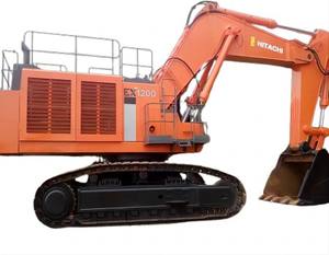 Excavatrice sur chenilles Hitachi EX1200 d'occasion, haute qualité, prix bas, d'origine japonaise, garantie 1 an sur moteur, boîte de vitesses et pompe, équipement de construction - Product Image 1