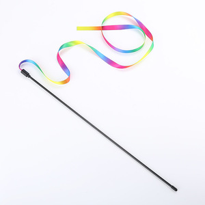 Customized Logo Eco-Friendly Colorful Ribbon Charmer Kittens <b>Interactive</b> Laser <b>Cat</b> Wand <b>Toys</b> Teaser String - Product Image 5