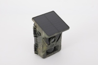 Caméra de chasse extérieure solaire intégrée 4K 60MP avec connexion Wi-Fi et grand angle, contrôle par application, étanche IP67