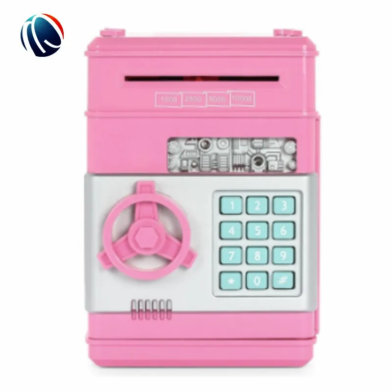 Celengan Elektronik ATM Mini Kotak Uang Kata Sandi Keselamatan Mesin Kunyah Koin Uang Tunai Hadiah untuk Anak-anak Anak-anak
