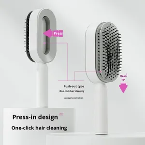 Brosse à cheveux massante à coussin d'air, design de nettoyage amélioré par pression, poils en nylon, manche en plastique, 4G, pour femmes aux cheveux longs, massage du <span class=keywords><strong>cuir</strong></span> <span class=keywords><strong>chevelu</strong></span>, Guangzhou - Product Image 2