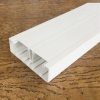 Goulotte carrée en PVC pour câbles électriques, fixation murale, pour installation de câblage au bureau et à domicile